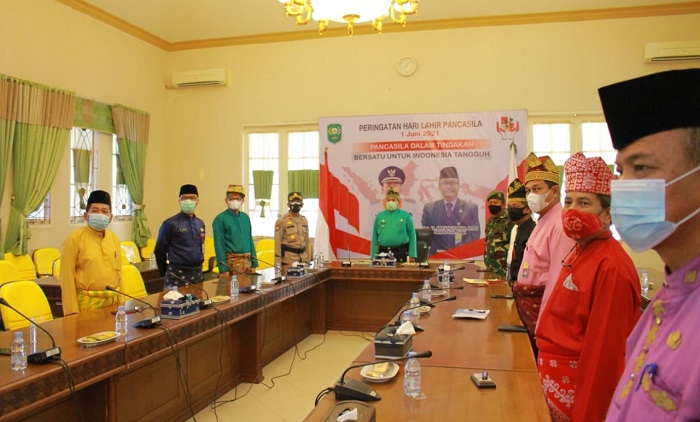 Bupati Siak Ikuti Upacara Peringatan Harlah Pancasila Secara Virtual  Bersama Presiden