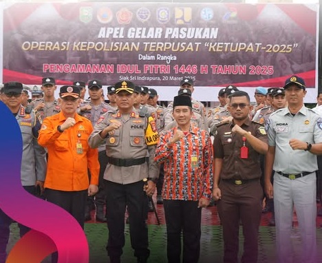 Plh Sekda Siak Hadiri Pelaksanaan Apel Gelar Pasukan Operasi Kepolisian Terpusat Ketupat 2025