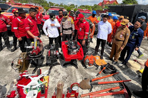 RAPP Tampilkan Alat Penanganan di Apel Siaga Karhutla Pelalawan