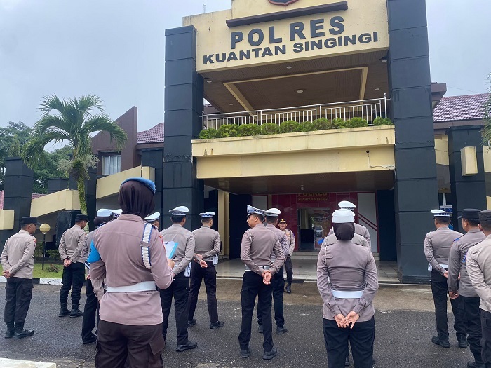 Polres Kuansing Giat Apel Operasi Patuh Lancang Kuning 2025