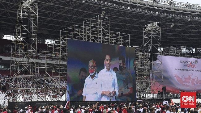 Pada Relawan, Jokowi Pamer 8 Tahun Kerja Keras Bangun Infrastruktur