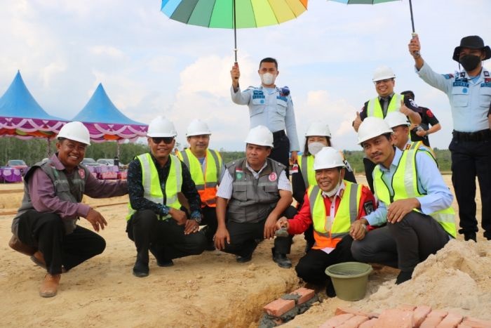 Kanwil Kemenkumham Riau Lakukan Peletakan Batu Pertama Pembangunan Lapas di Ujung Tanjung