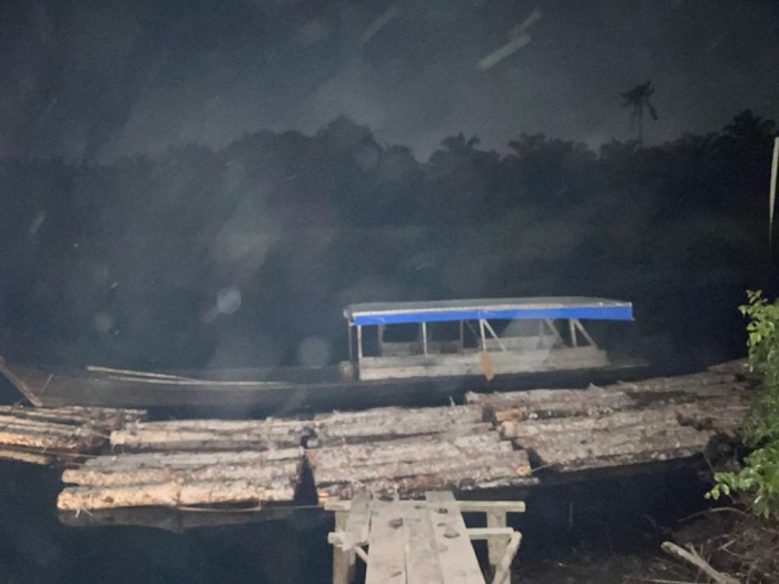 Polres Bengkalis Sikat Praktik Illegal Logging di Sungai Nibung