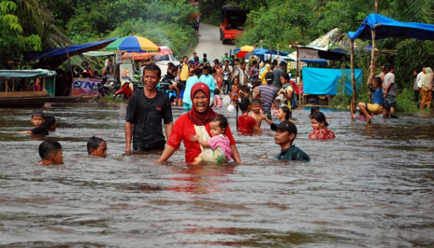 Akibat Banjir di Riau, 8 Orang Meninggal Dunia, 756 Mengungsi