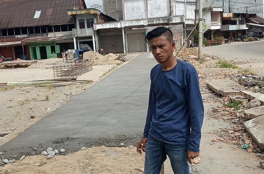 ADD 2019, Desa Bangun Purba Bangun Parkir dan Pagar di Lokasi Pasar Tradisional