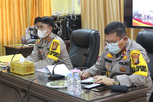 Pimpin Rapat Kinerja Kapolres KUansing  Beri Atensi pada Penanganan  Masalah Sosial Masyarakat