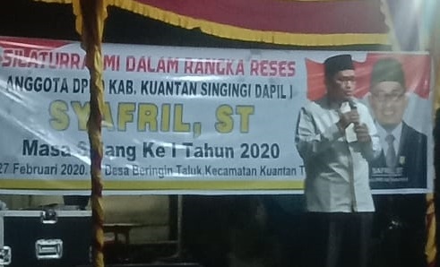 Syafril Sambut Aspirasi Masyarakat Beringin Teluk Kuantan