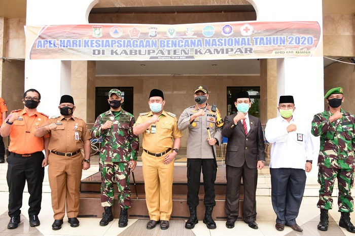 Apel Kesiapsiagaan Bencana, Bupati Kampar Minta Komitmen Seluruh Elemen 