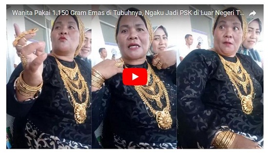 Pakai Emas Seberat 1,1 Kilogram Tiap Hari, Hajjah Odeng Ngakunya PSK di Sini...