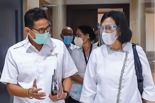 Langsung Tancap Gas,  Sandiaga Uno Bertemu  Menteri Keuangan Sri Mulyani 