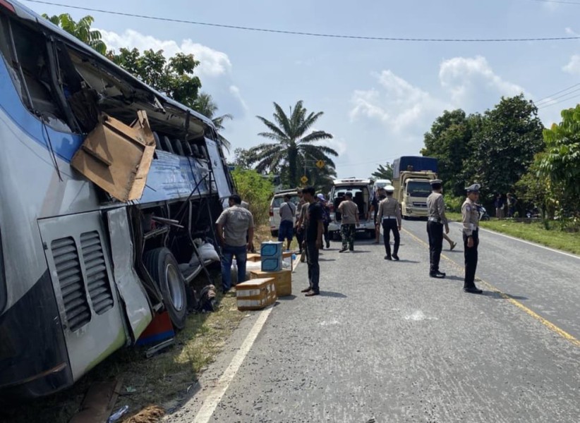 Daftar Identitas 4 Korban Tewas Kecelakaan Bus PMH di Pelalawan Teridentifikasi