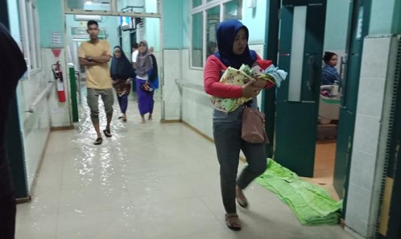 Hujan, Ruang VVIP RSUD Dumai Digenangi Air, Ini Kondisinya...