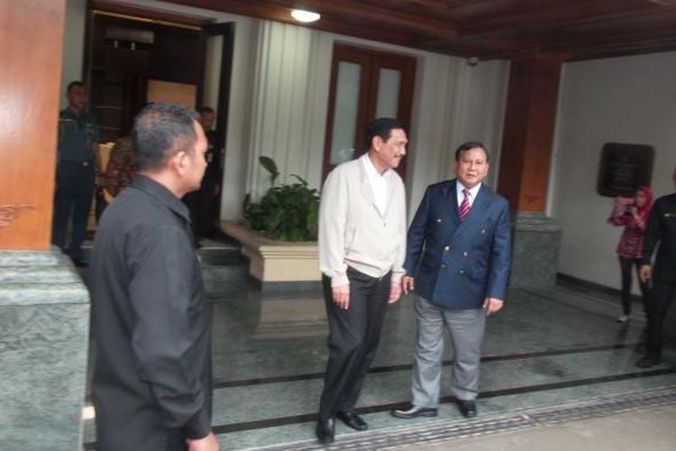 Temui Luhut, Prabowo: Beliau Senior Saya, Beliau Menko