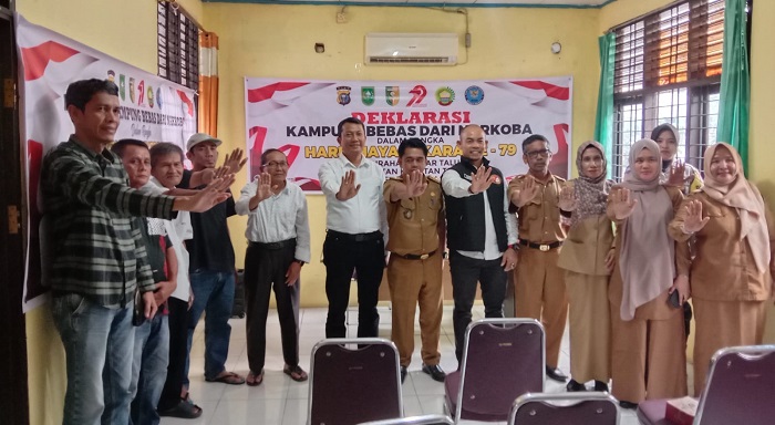 Satresnarkoba Polres Kuansing Gaungkan Kampung Bebas Narkoba di Dua Tempat