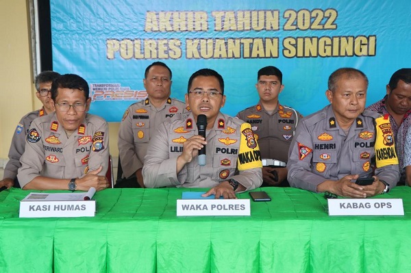 Polres Kuansing Gelar  Kilas Balik Capaian Akhir Tahun 2022