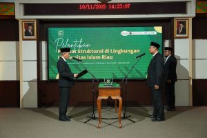 Rektor UIR Resmi Lantik Pejabat Stuktural periode 2025 – 2029