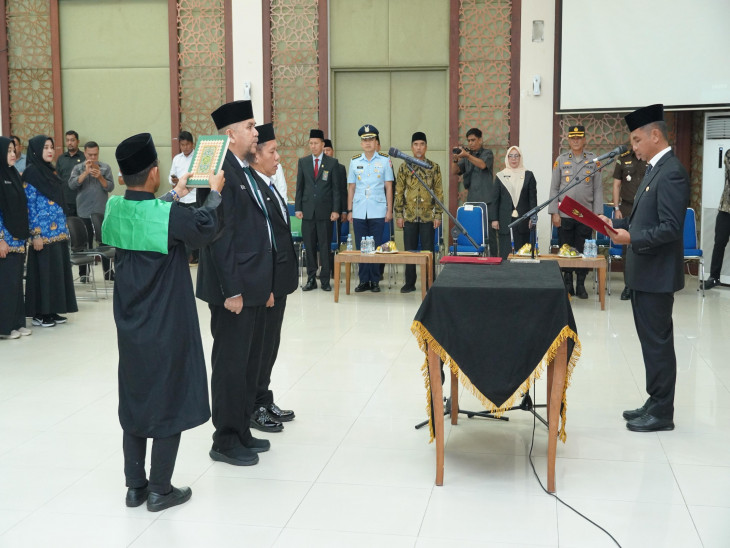 Bupati Kampar Ahmad Yuzar Lantik 29 Pejabat Tinggi Pratama Dan Administrator