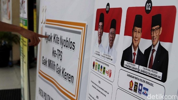 Suara Jokowi Makin Merosot, Prabowo-Sandi Beranjak Naik Signifikan