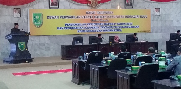 DPRD Inhu Sahkan APBDP 2017 Sebesar Rp1,540 Triliun