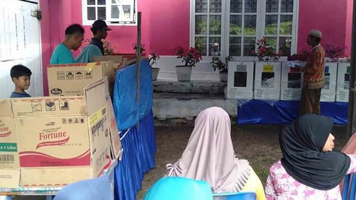 Waduh, di Bengkalis, Kardus Bekas Dijadikan Bilik Suara, Ini Penampakannya