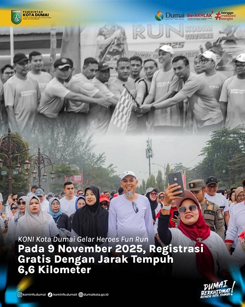 KONI Kota Dumai Gelar Heroes Fun Run Pada 9 November 2025