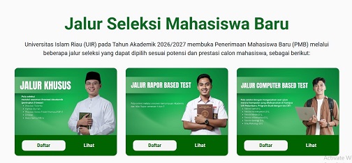 UIR Buka 3 Jalur Seleksi Pendaftaran Mahasiswa baru T.A 2026/2027