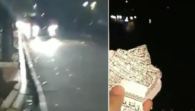 TERKUTUK...Alquran Disobek-sobek Lalu Dibuang di Jalan, Ini Videonya