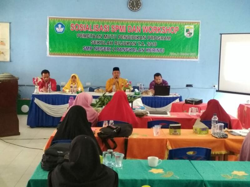 SMPN 2 Pangkalan Kerinci Taja Sosialisasi SPMI dan Workshop Pemetaan Mutu 