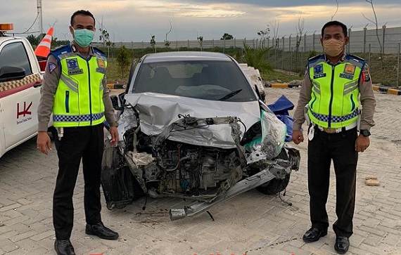 Lakalantas Honda Brio di Tol Pekanbaru- Dumai, Perempuan Muda Kabarnya Mahasiswi Meninggal Dunia