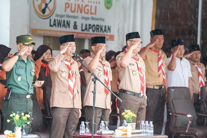 Pimpin Peringatan Hari Pramuka ke-62, Berikut Pesan Bupati Rohil