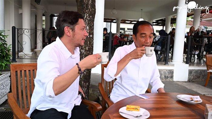 Sebelum Nyoblos, Jokowi Ngopi Bareng Gading Marten