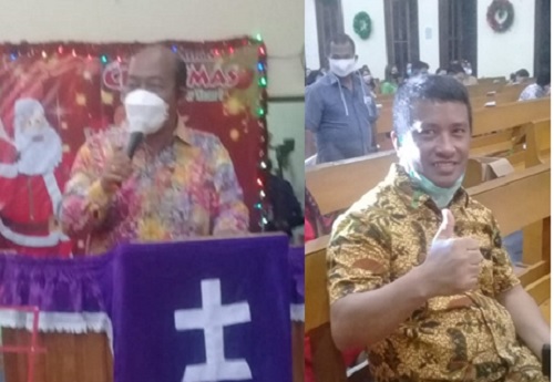 Wakili Bupati, Boyke Sitinjak Hadiri Perayaan Natal Remaja Dan Naposo Bulung HKBP Resort Rengat di Pematang Reba