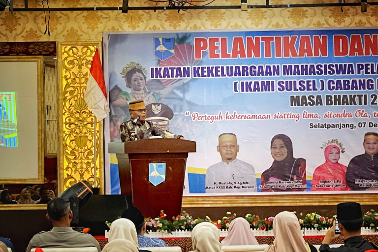 Hadiri Pelantikan IKAMI Sulsel Kepulauan Meranti, H. Asmar Ajak Bangun Daerah