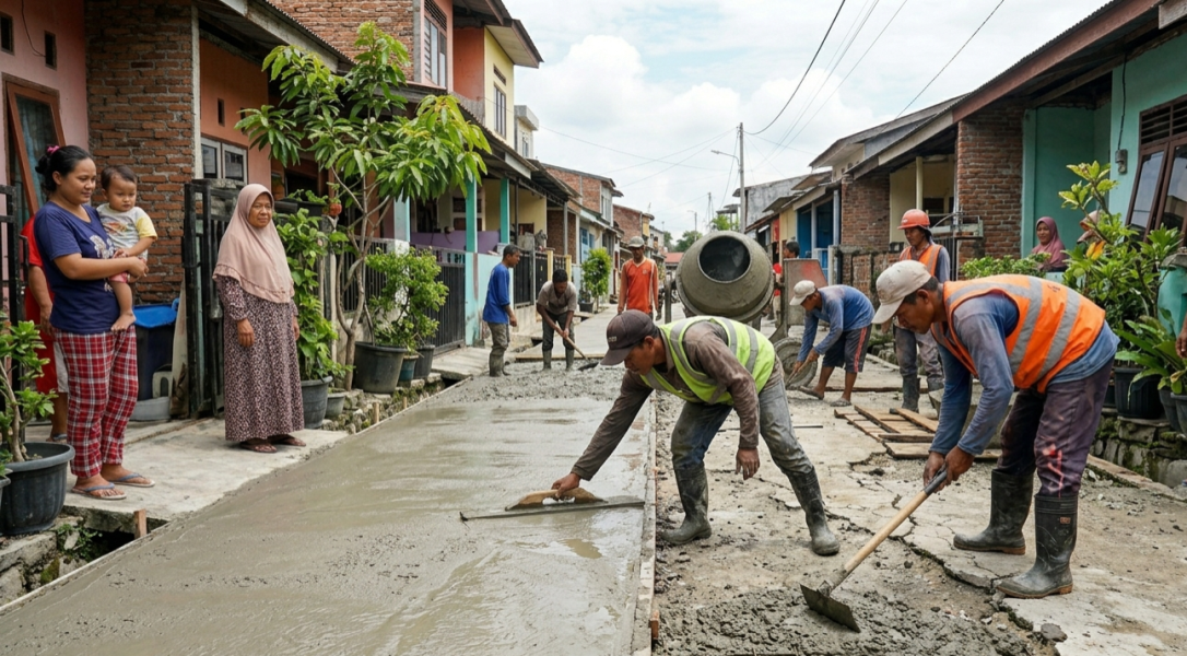 Semenisasi Jalan Lingkungan Pekanbaru 2026 Targetkan Lebih dari 20 Km