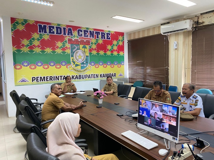 Pemkab Kampar Ikuti Rakor Inflasi dengan Kementerian dalam Negeri