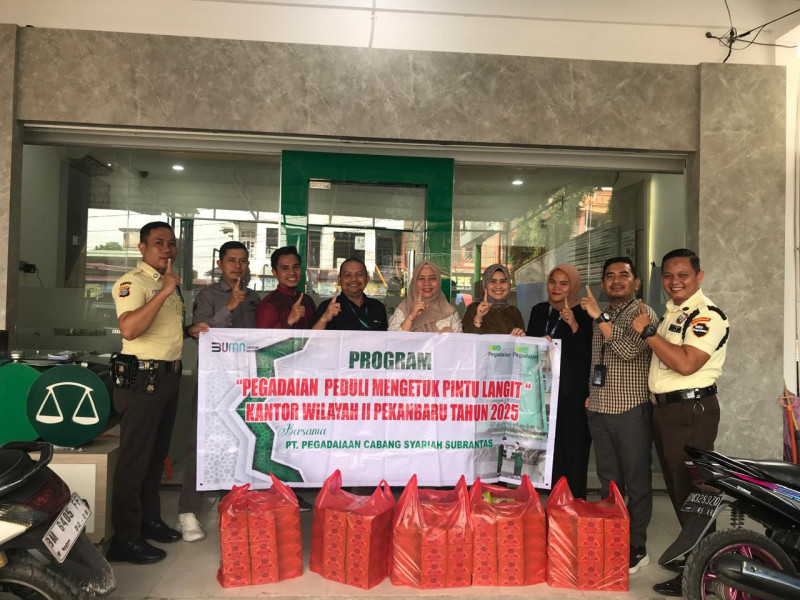 Kembali Gelar Pegadaian Peduli Mengetuk Pintu Langit, Pegadaian Kanwil II Pekanbaru Bagian Makanan Siap Saji ke Masyarakat