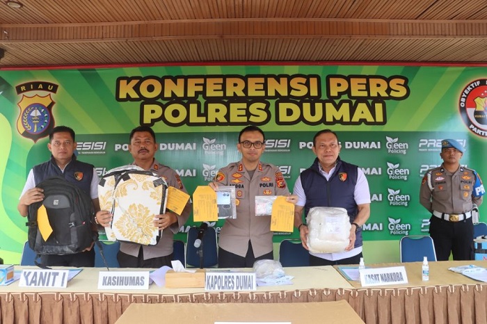 Polres Dumai Gagalkan Penyelundupan 10 Kg Sabu di Pelintung