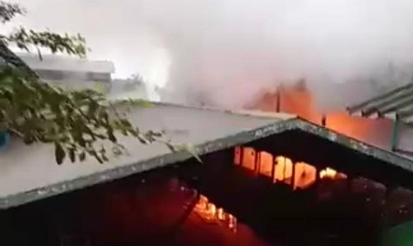 Pabrik Kelapa Sawit PTPN V Tandun Terbakar
