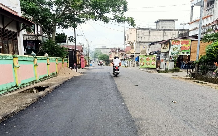 Fatching Jalan Riau- Kota Pasir Pengaraian Selesai Dikerjakan Rekanan