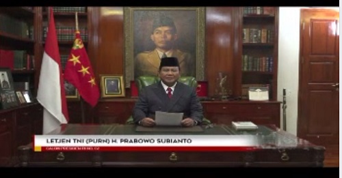 Pidato Prabowo:  Mari Menyongsong Indonesia Menang!