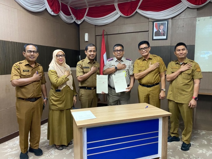 Pemkab Kampar Teken MoU dengan Kantor Pertanahan  Terkait Setoran BPHTB