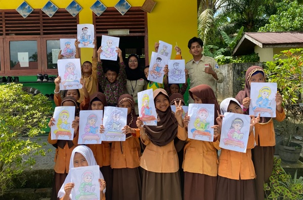 Kukerta Unri di Kampung Pinang Lakukan Sosialisasi Literasi