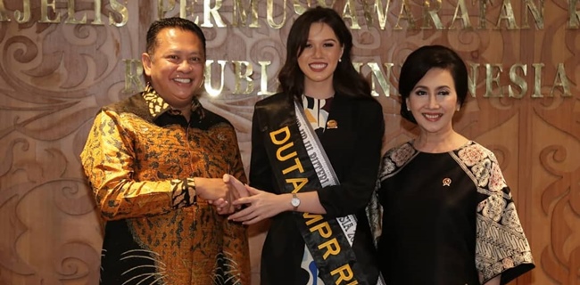 Sempat Heboh Soal Pancasila, Bamsoet Tunjuk Finalis Puteri Indonesia Kalista Iskandar Jadi Duta MPR RI