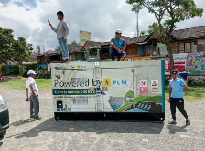 Pemulihan Aceh Tengah dan Aceh Tamiang,  PLN Angkut Genset Pakai Helikopter