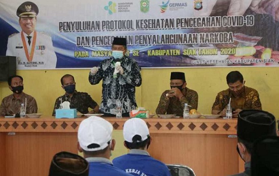 Bupati Suluh Warga Langkai Hindari Narkoba, Taat Protokol Kesehatan