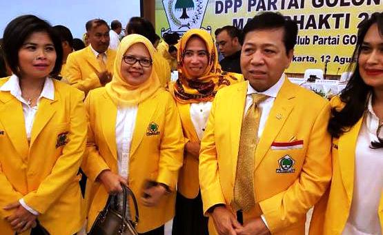 Dikukuhkan Setnov, Septina Dipercaya Pimpin Departemen Pemenangan Wilayah II Sumatera