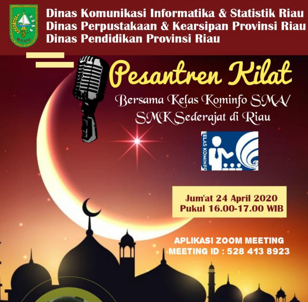 Kelas Kominfo Riau Gelar Pesantren Kilat Online