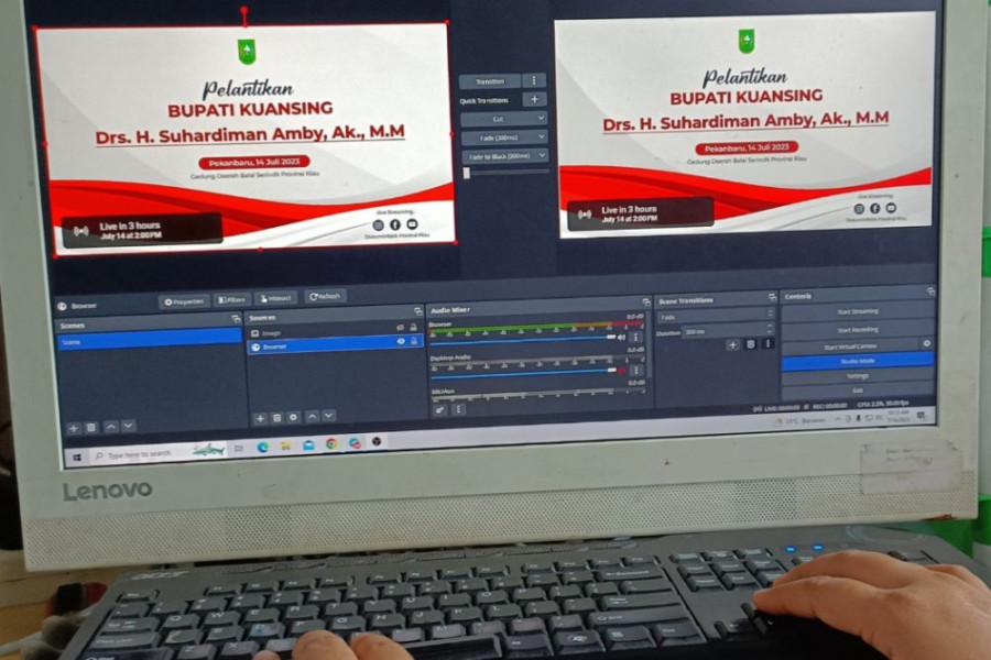 Diskominfotik Riau Live Streaming Pelantikan Bupati Kuansing