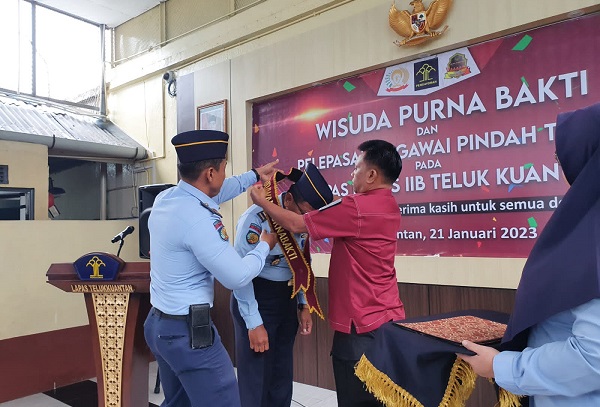 Lapas Teluk Kuantan Wisuda Purna Bakti dan Pelepasan Pegawai  Pindah Tugas