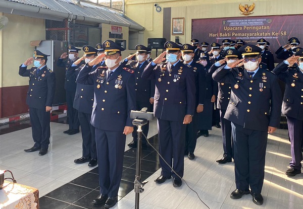 Jajaran Lapas Kelas IIB Teluk Kuantan Ikuti Peringatan HBP Bersama Menkumham